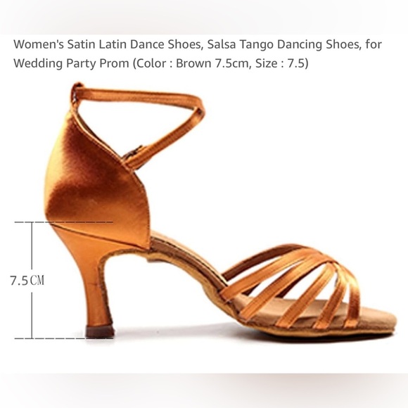 🆕Satin Latin Dance Shoes with Straps - Picture 1 of 15